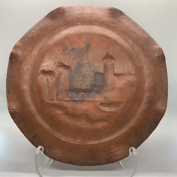 Unknown vintage Islamic madrassa or mosque on solid copper plate. - Picture 2 of 6